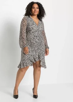 Animal Print Jersey Midi Dress