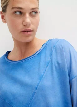 Asymmetric Cotton T-Shirt -Lush Fit Store Asymmetric Cotton T Shirt941001FRSP W02