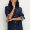 Baggy Denim Blouse -Lush Fit Store Baggy Denim Blouse939054FRSP