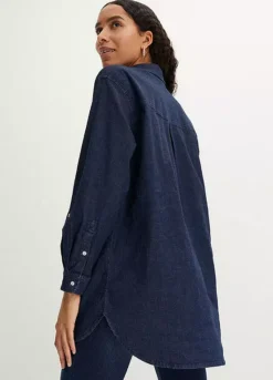 Baggy Denim Blouse -Lush Fit Store Baggy Denim Blouse939054FRSP W01