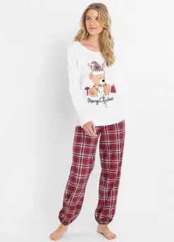 Bear Motif Print Pyjama Set -Lush Fit Store Bear Motif Print Pyjama Set951619FRSP W01