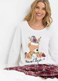 Bear Motif Print Pyjama Set -Lush Fit Store Bear Motif Print Pyjama Set951619FRSP W03