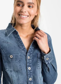 Belted Denim Dress -Lush Fit Store Belted Denim Dress928724FRSP W02