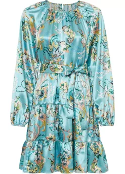 Belted Floral Print Dress -Lush Fit Store Belted Floral Print Dress948037FRSC