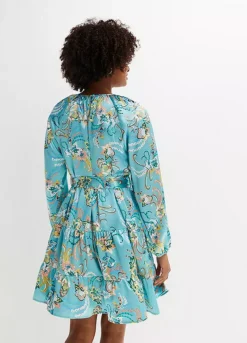 Belted Floral Print Dress -Lush Fit Store Belted Floral Print Dress948037FRSP W01