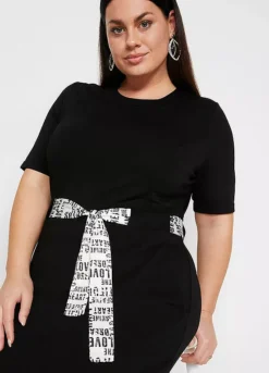 Belted Jersey Dress -Lush Fit Store Belted Jersey Dress961835FRSB W02