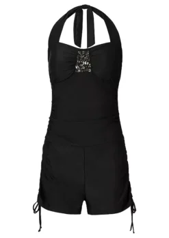 Brooch Detail Swim Dress -Lush Fit Store Brooch Detail Swim Dress930720FRSC