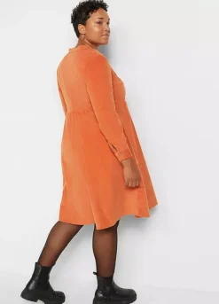 Button Cord Dress -Lush Fit Store Button Cord Dress962149FRSB W01