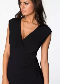 Cap Sleeve Wrap Dress -Lush Fit Store Cap Sleeve Wrap Dress960823FRSP W02