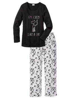 Cat Print Long Sleeve Pyjamas -Lush Fit Store Cat Print Long Sleeve Pyjamas958999FRSC