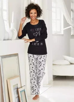 Cat Print Long Sleeve Pyjamas -Lush Fit Store Cat Print Long Sleeve Pyjamas958999FRSL