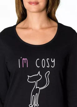 Cat Print Long Sleeve Pyjamas -Lush Fit Store Cat Print Long Sleeve Pyjamas958999FRSP W02