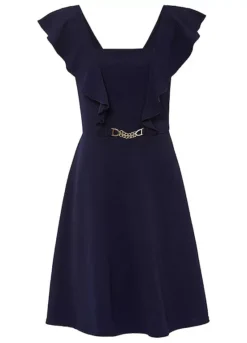 Chain Detail Flounce Dress -Lush Fit Store Chain Detail Flounce Dress903691FRSC