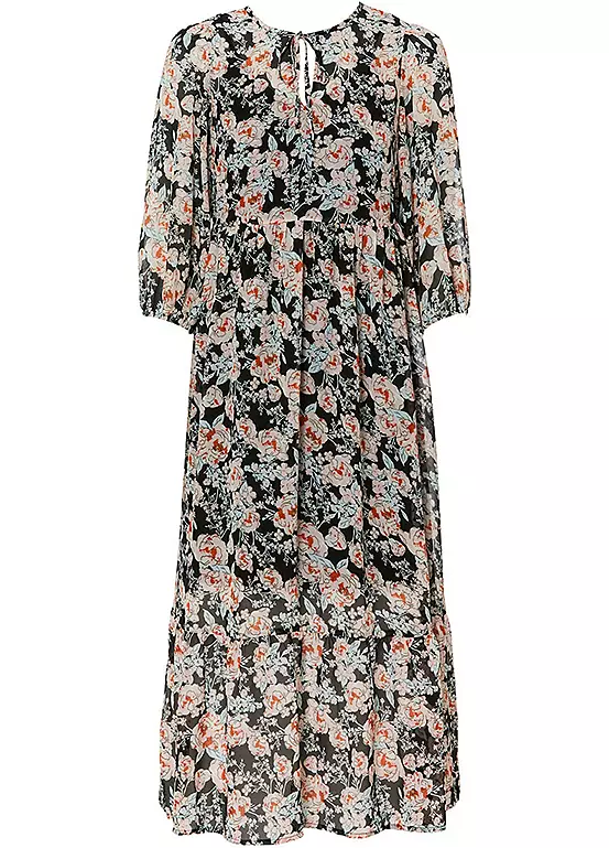 Chiffon Floral Print Midi Dress 4 Chiffon Floral Print Midi Dress - Image 2