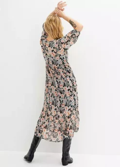 Chiffon Floral Print Midi Dress 9 Chiffon Floral Print Midi Dress -Lush Fit Store Chiffon Floral Print Midi Dress952544FRSP W01