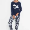 Cloud Print Long Sleeve Pyjamas -Lush Fit Store Cloud Print Long Sleeve Pyjamas949190FRSP