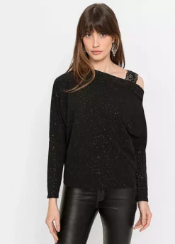 Cold Shoulder Sparkly Top