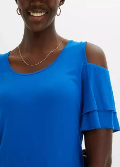 Cold Shoulder T-Shirt -Lush Fit Store Cold Shoulder T Shirt968275FRSP W02