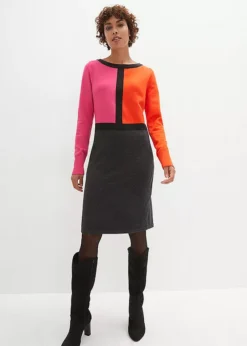 Colourblock Knitted Dress -Lush Fit Store Colourblock Knitted Dress978200FRSP