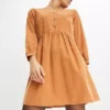 Corduroy Round Neck Dress -Lush Fit Store Corduroy Round Neck Dress905138FRSP