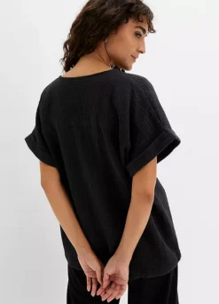 Cotton Poplin Blouse -Lush Fit Store Cotton Poplin Blouse911837FRSP W01