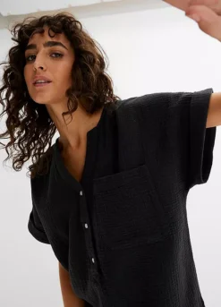 Cotton Poplin Blouse -Lush Fit Store Cotton Poplin Blouse911837FRSP W02