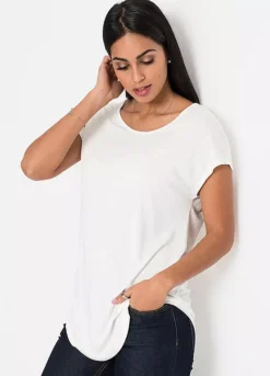 Crochet Back T-Shirt -Lush Fit Store Crochet Back T Shirt970304FRSP W02