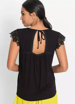 Crochet Shoulder Top -Lush Fit Store Crochet Shoulder Top956149FRSP W01