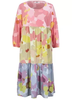 Cropped Sleeve Printed Tunic Dress -Lush Fit Store Cropped Sleeve Printed Tunic Dress955318FRSC