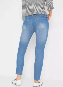 Cropped Slim Fit Jeans -Lush Fit Store Cropped Slim Fit Jeans957092FRSP W01
