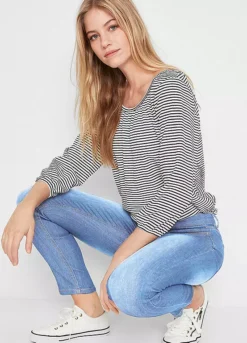 Cropped Slim Fit Jeans -Lush Fit Store Cropped Slim Fit Jeans957092FRSP W03