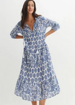 Lush Fit Store -Lush Fit Store Crushed Cotton Midi Dress927271FRSP