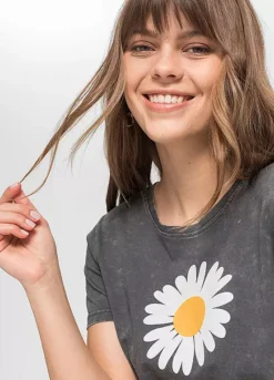 Daisy Print T-Shirt -Lush Fit Store Daisy Print T Shirt957150FRSP W02