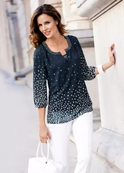Dotty Chiffon Tunic -Lush Fit Store Dotty Chiffon Tunic924118FRSL