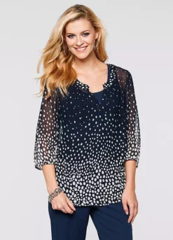 Dotty Chiffon Tunic