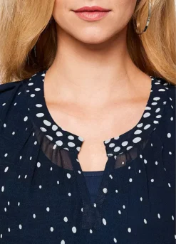 Dotty Chiffon Tunic -Lush Fit Store Dotty Chiffon Tunic924118FRSP W02