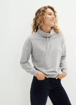 Drawstring Collar Sweatshirt