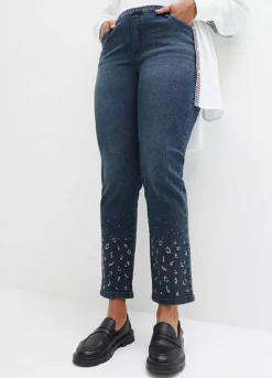 Embellished Straight Leg Jeans