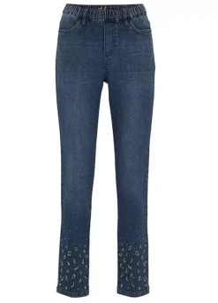 Embellished Straight Leg Jeans -Lush Fit Store Embellished Straight Leg Jeans904121FRSC