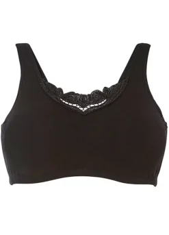 Embroidered Cotton Seamless Bralette -Lush Fit Store Embroidered Cotton Seamless Bralette931362FRSC