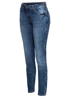 Embroidered Piped Jeans -Lush Fit Store Embroidered Piped Jeans904380FRSC