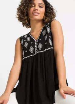 Embroidered Top -Lush Fit Store Embroidered Top941982FRSP W02