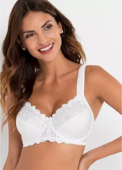 Embroidered Underwired Minimiser Bra
