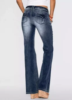 Faded Flared Jeans -Lush Fit Store Faded Flared Jeans916007FRSP W01