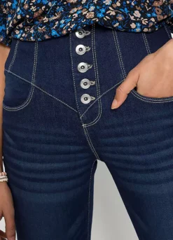 Flared Button Jeans -Lush Fit Store Flared Button Jeans957229FRSP W02