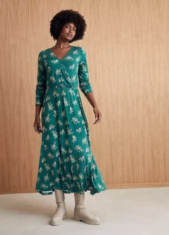 Floral A-Line Maxi Dress -Lush Fit Store Floral A Line Maxi Dress912900FRSL