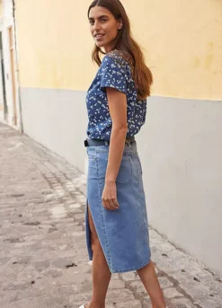 Floral Denim Shirt -Lush Fit Store Floral Denim Shirt946266FRSL