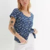 Floral Denim Shirt -Lush Fit Store Floral Denim Shirt946266FRSP