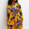 Floral Print A-Line Sun Dress -Lush Fit Store Floral Print A Line Sun Dress938438FRSB
