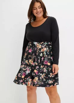 Floral Print Bow Waist Dress